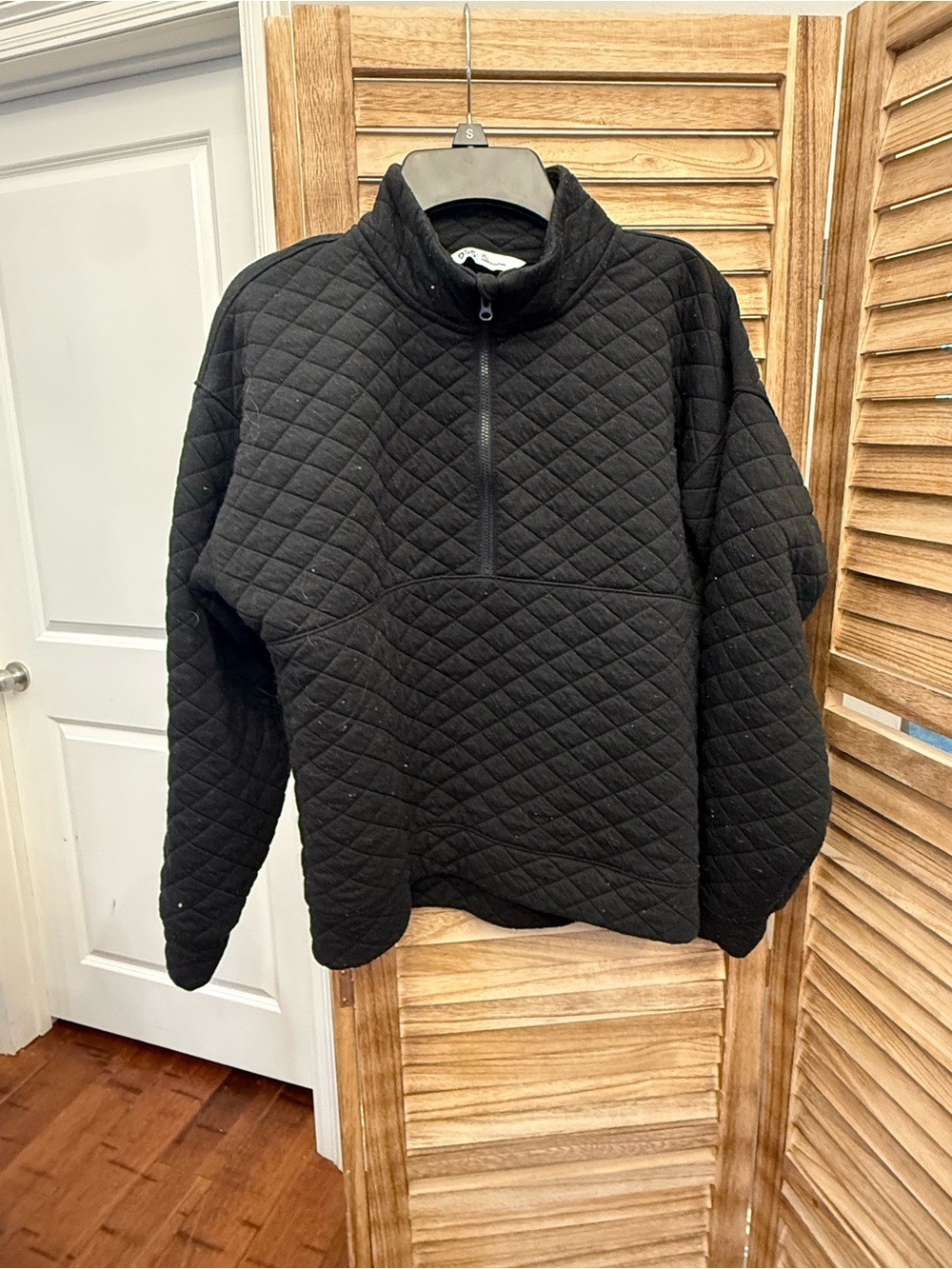 DSG Black Quilted Half-Zip Pullover Jacket